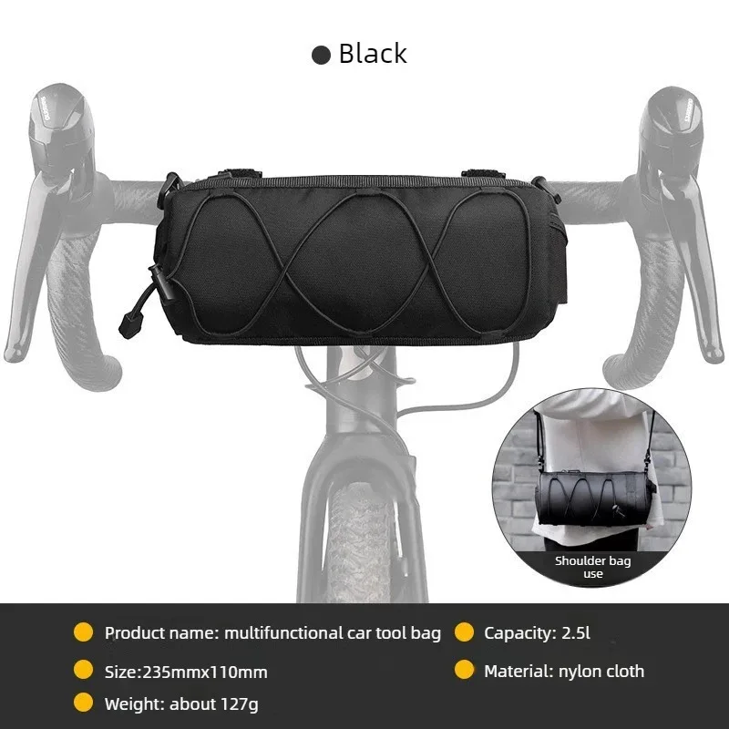 

Multifunctional Bicycle Handlebar Bag Waterproof Bike Front Frame Bag Large Capacity Top Tube Saddle Bag with Shoulder Strap Cyc