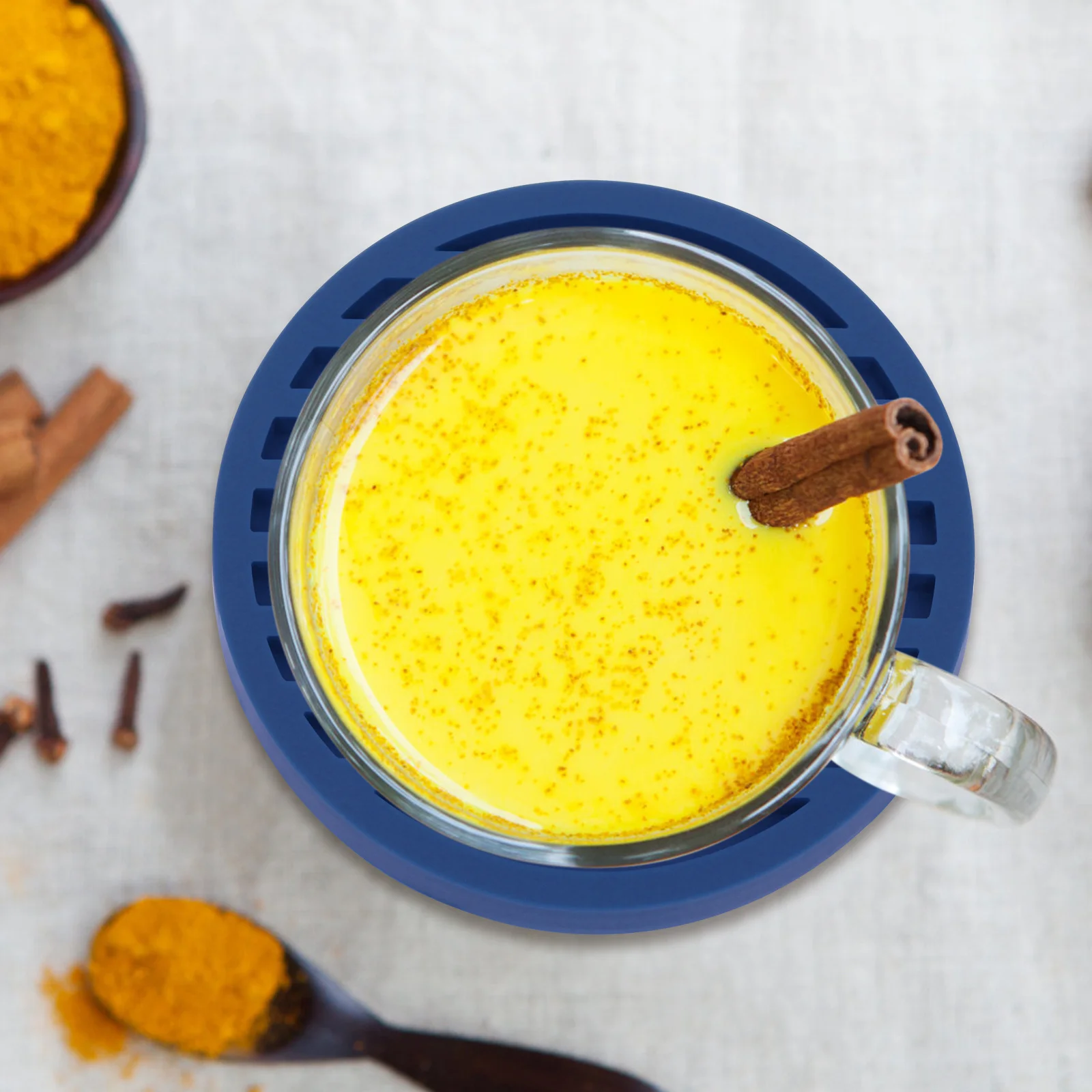 

2Pcs Silicone Cup Coasters Thickened Heat Insulated Anti-Skid Water Cup Pads Dishwasher Safe Home Use Coasters