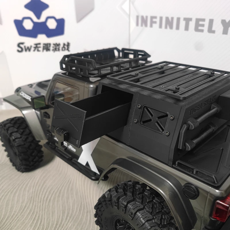 CROSSRC EMO X1/8 Crawler Truck Container High-top Body (shell) Hoge capaciteit Omgebouwde onderdelen Rc Auto High-profile Upgrade Onderdelen
