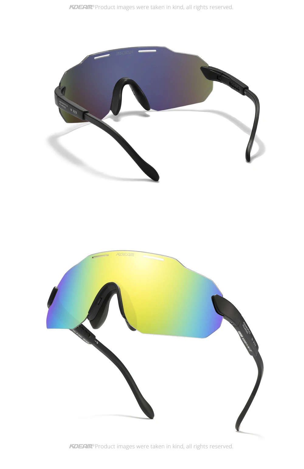 KDEAM Hohe-Ende Radfahren Gläser Ultra Licht TR90 Material Photochrome/Polarisierte Sonnenbrille Männer Einstellbare Tempel Länge – Detail 32
