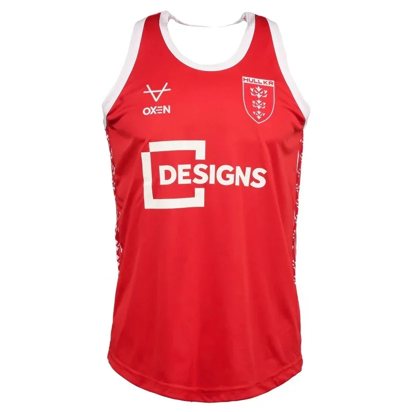 Kedatangan Lambung KR Rumah Rugby Jersey Inggris Pria Kebesaran Kasual Cepat Kering Pelatihan Rompi Anak Olahraga Rompi Colthing Top Tee