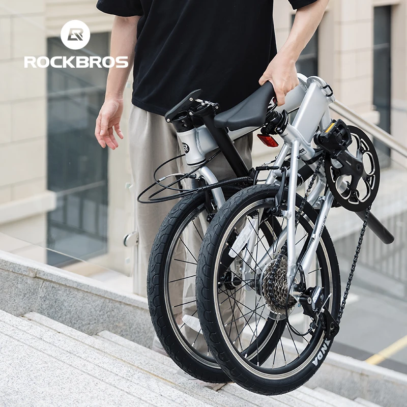 

ROCKBROS Folding Bike Aluminium Alloy Frame 20 inch Bike Shimano 8-speed V Brake City Riding Lightweight Adult Folding Bike