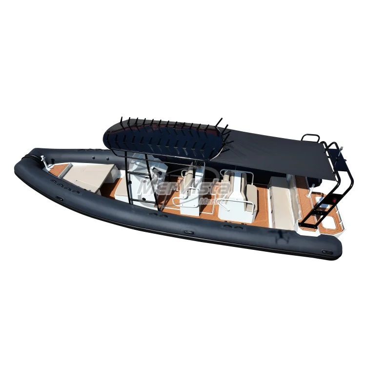 Yacht pontone gonfiabile di salvataggio sportivo in alluminio da 28 piedi del produttore di barche in Cina