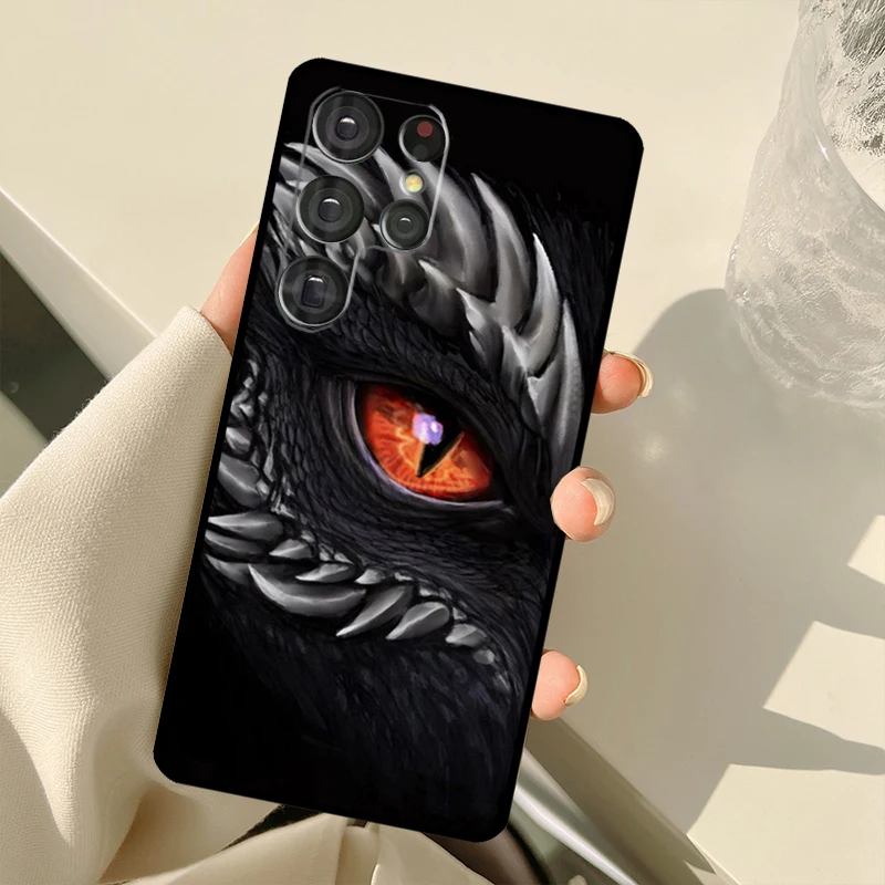 حافظة عين التنين لهاتف سامسونج جالاكسي S24 الترا S21 S22 S23 S25 Ultra S9 S10 Plus S20 FE S25 FE الغطاء الخلفي #4