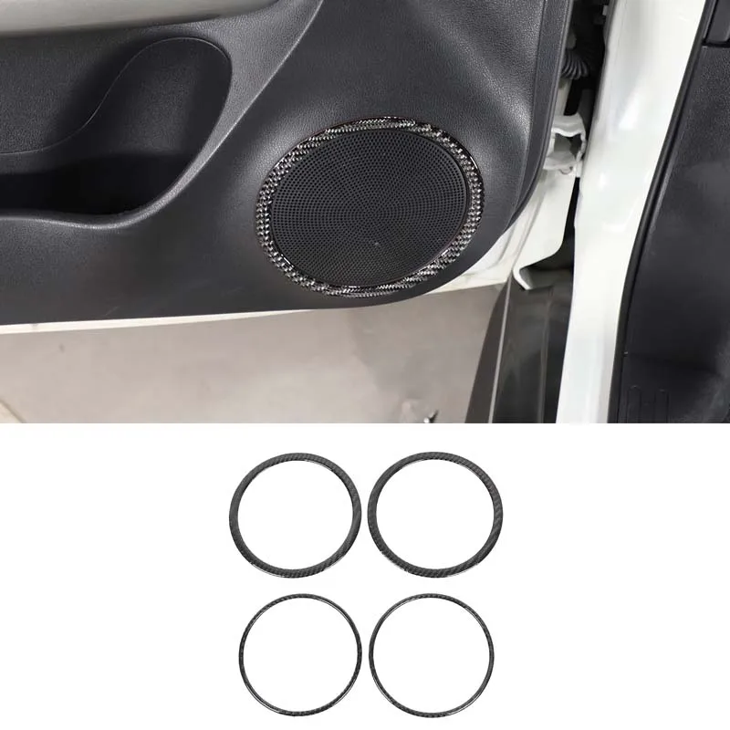 

For Nissan Juke/Infiniti ESQ 2011-2019 Automotive Interior Door Horn Decoration Automotive Door Horn Ring True Carbon Fiber
