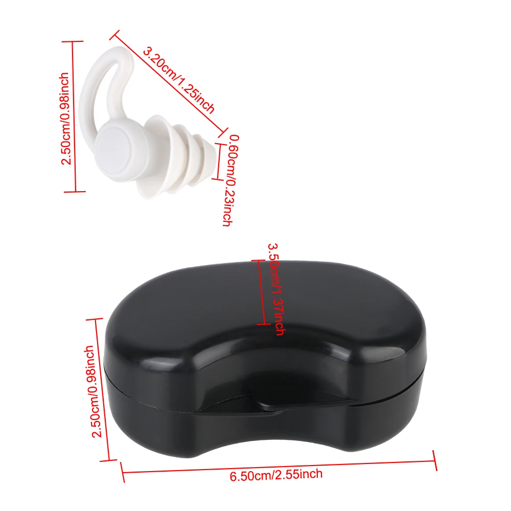 1 Pair Waterproof Soft Silicone Ear Plugs Professional swimming Sound Insulation Ear Protector Sleep Noise Reduction Earplugs