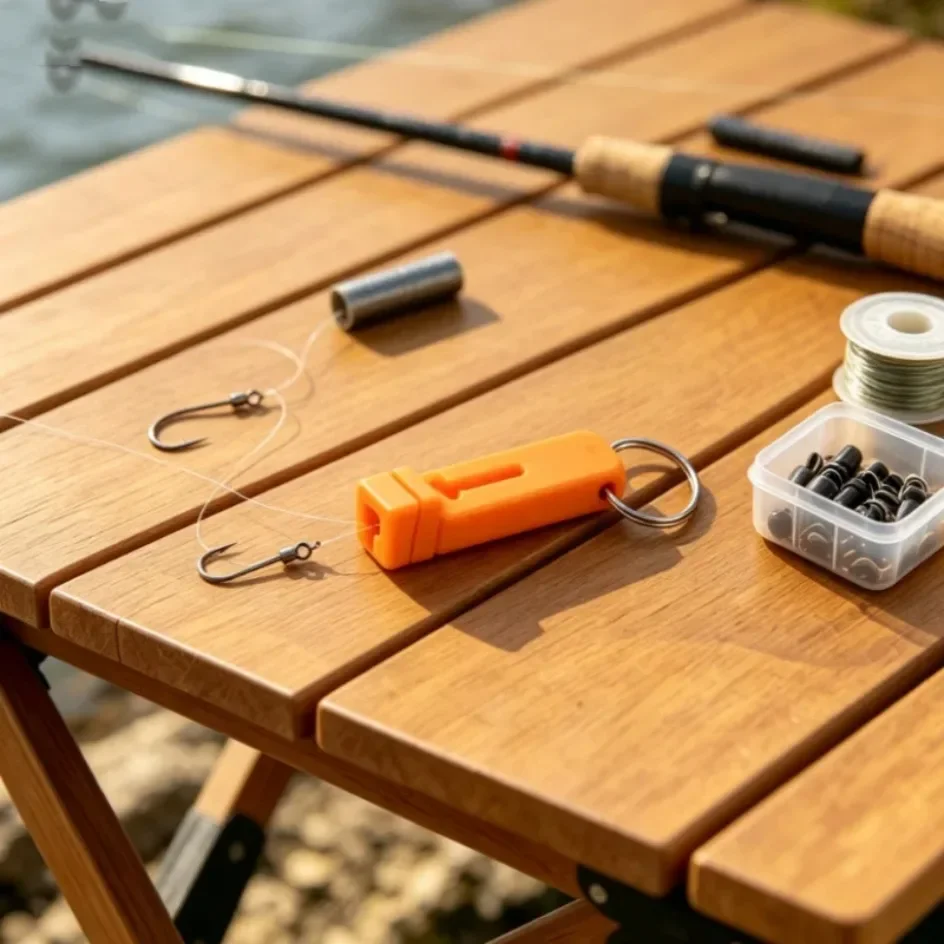 1/2 Stück Neuer magnetischer Fliegenfädler mit 4 Schlitzen, Haken-Einfädelwerkzeug, orangefarbener Tippet-Guide für kleine Fliegen, Eisfischen, Waten bei schlechten Lichtverhältnissen – Detail 3