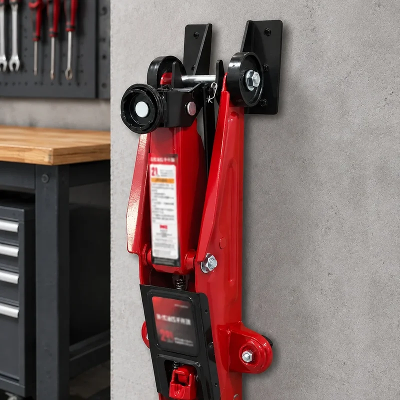Steel Storage Rack for Jacks and Tools, Heavy-Duty Organizer Suitable for Floor or Wall Installation