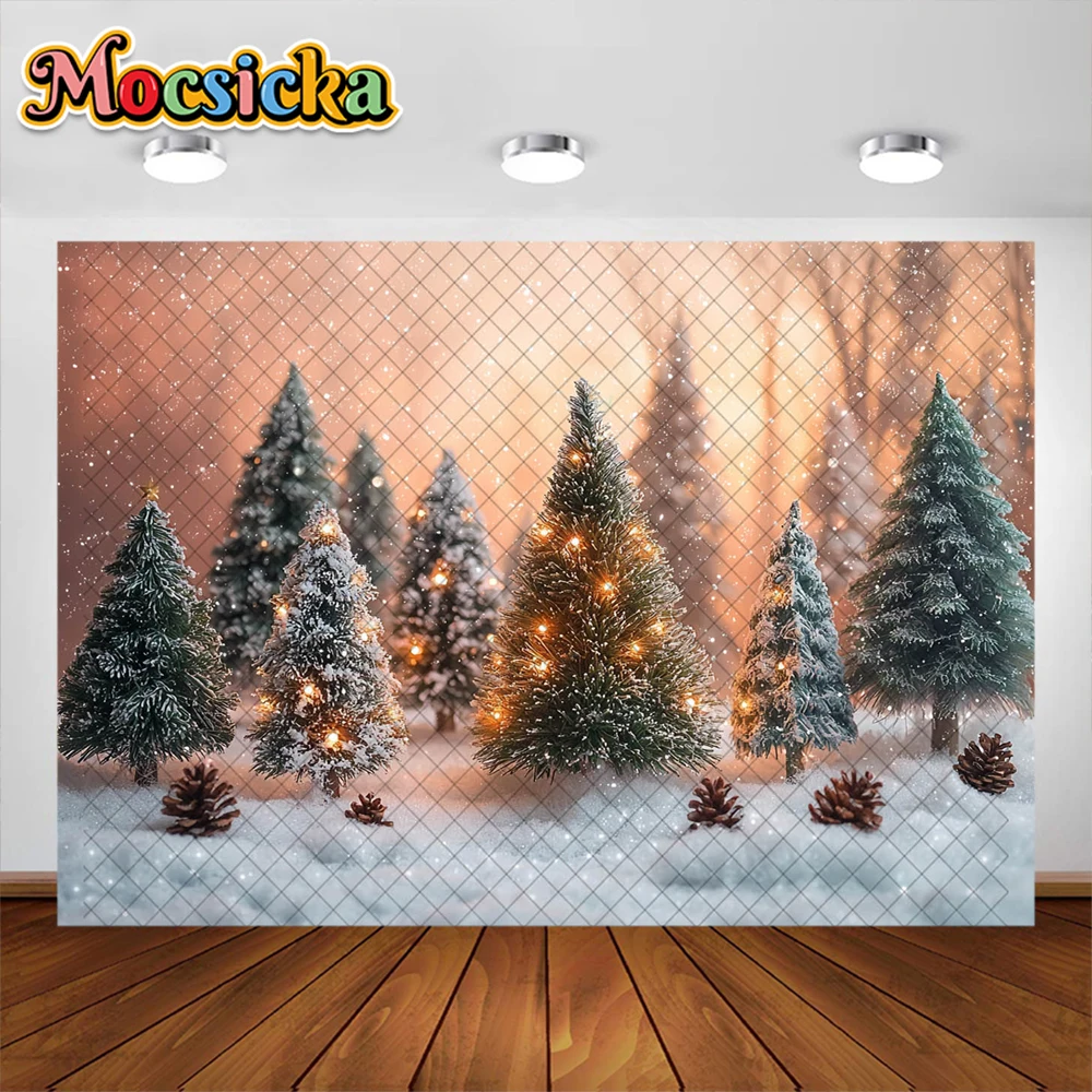 الشتاء عيد الميلاد التصوير خلفية البدائية الغابات العميقة الثلوج الديكور خلفية الاطفال عطلة لوازم الحفلات استوديو الدعائم