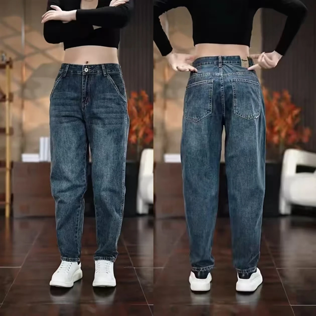 

High-End Men's Casual Loose Straight Leg Jeans Vintage Faion Brand Fall Winter New Sle Wear Resistant Ci Life Sle