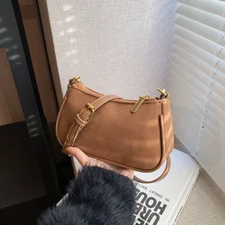 Portable Women's Shoulder Bags Trend Zipper New Simplicity 2024 Suede Design Youth Ladies Crossbody Bag Bolsas Femininas