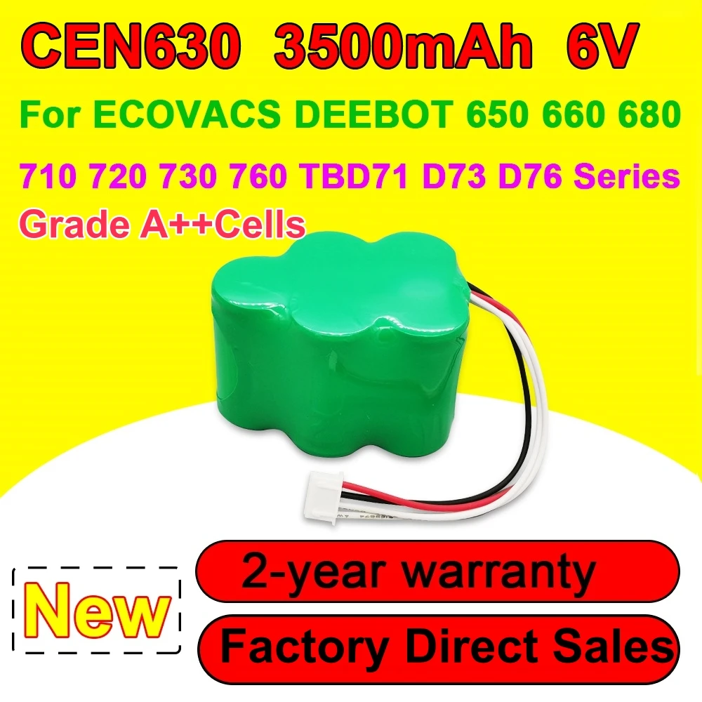 CEN630 Battery For Ecovacs Deebot CEN530 CEN531 CR620 CR630 CR631 CR650 CR660 CR680 TBD71 TBD710 TBD720 Sweeping Robot Parts