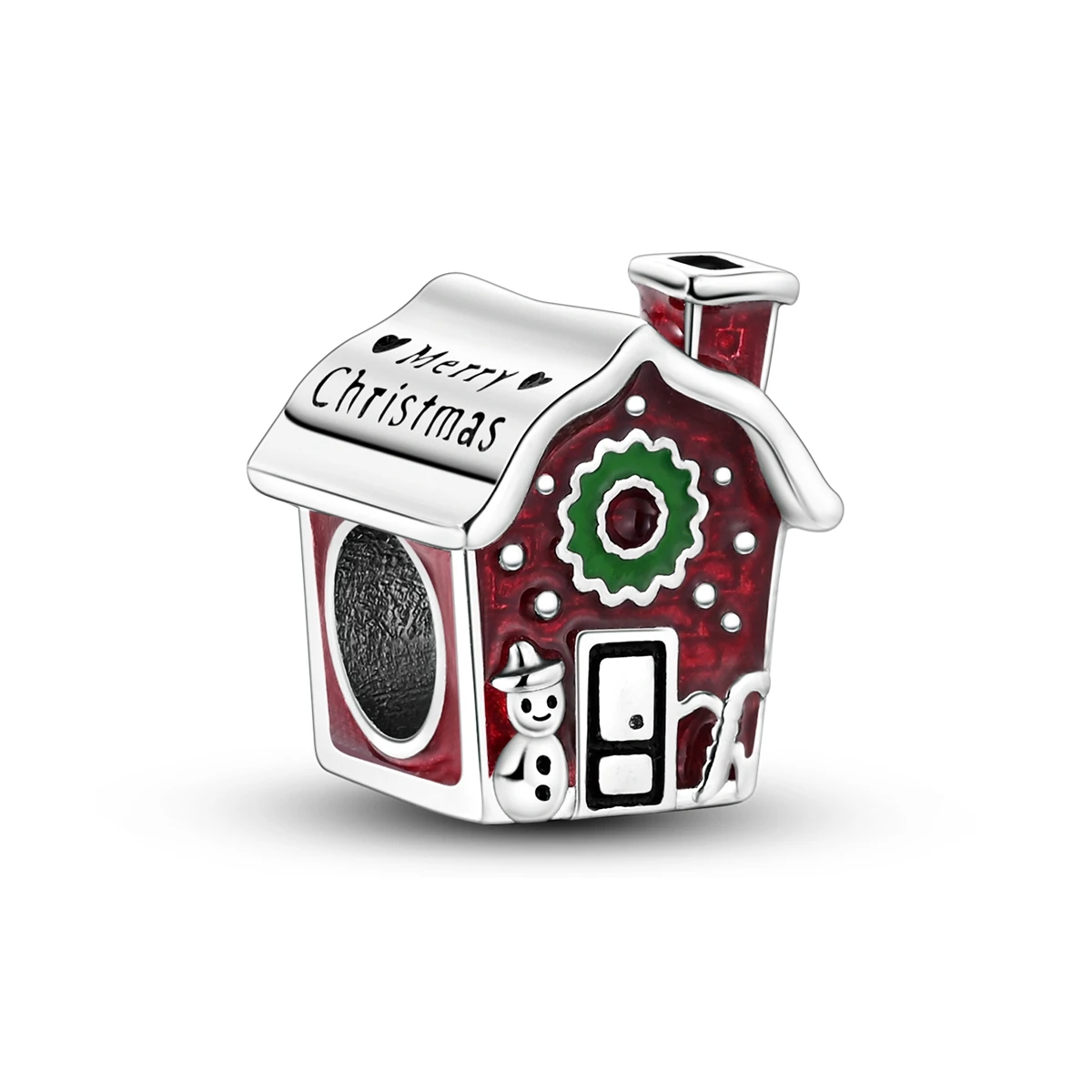 

Fit Charms Bracelet Diy 925 Silver Bead Christmas Cozy House For Woman Fine Jewelry