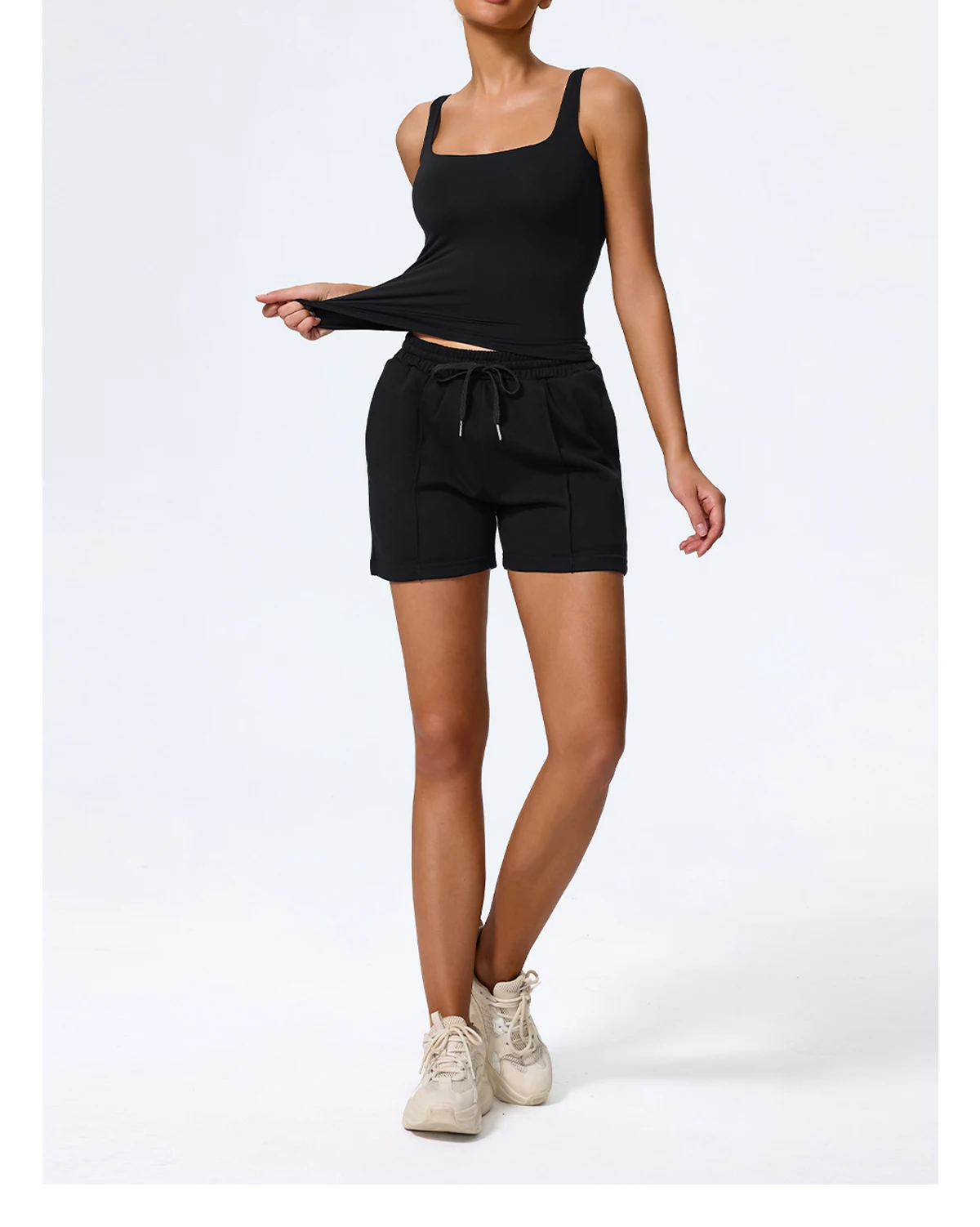 Hearuisavy Sommer Damen Workout Tanktop Gym Enganliegendes Unterhemd Atmungsaktiv Schnelltrocknend Ärmelloses Yoga-Oberteil Lauf-Sportweste – Detail 30