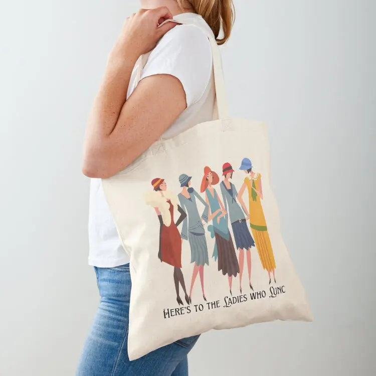 

Here's to the Ladies who Lunch Tote Bag Gift bags custom fabric bag Handbags women shopping bags foldable