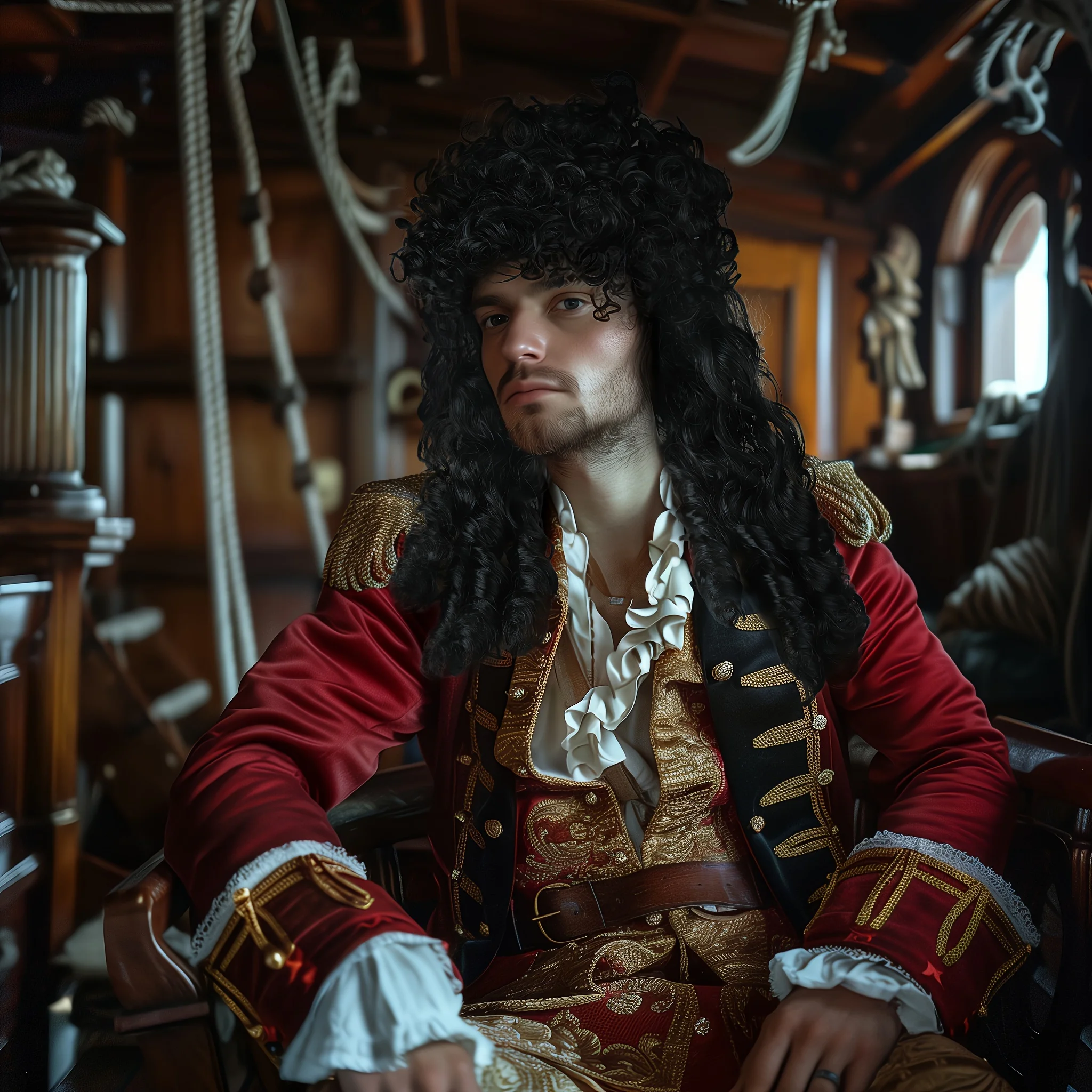 باروكة سوداء مجعدة مقاس 22 بوصة مع ضفائر منفوشة باروكية على الطراز الباروكي، تجعيدات طويلة مموجة مقاومة للحرارة، لحفلات عيد الميلاد