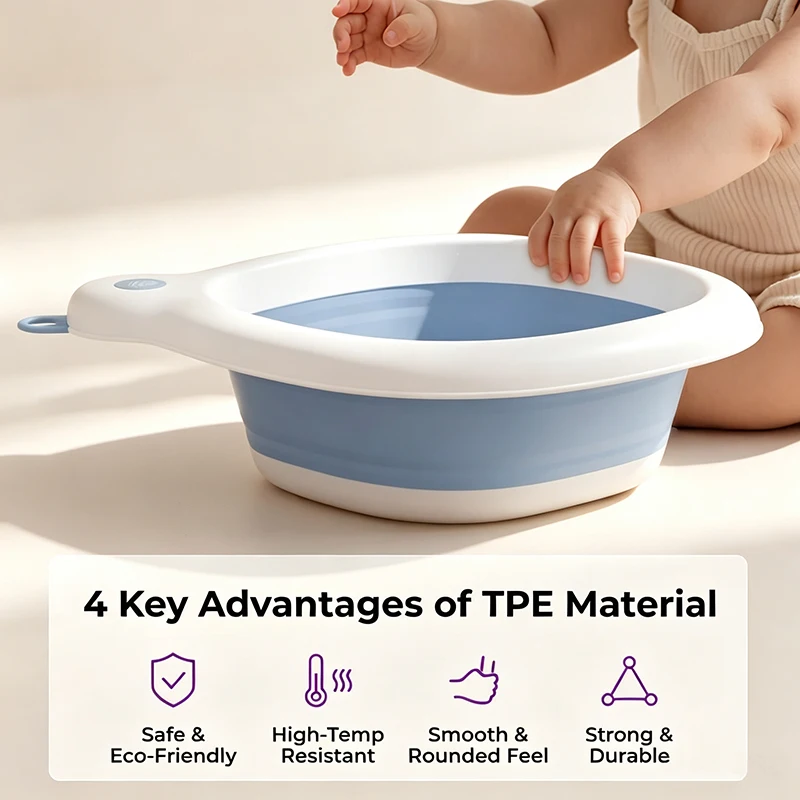 Avent PA-X15 Baby Washbasin Foldable 3.5L Reinforced Anti Drop Basin Heat-resistant and Easy To Carry for Showering Bathing