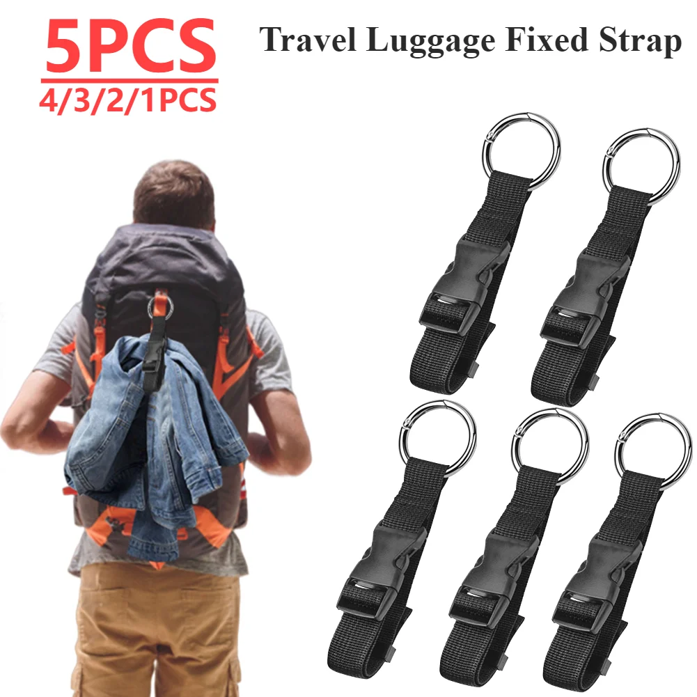 

Travel Luggage Fixed Strap Adjustable Backpack External Strap with Release Buckle Add-A-Bag Luggage Strap Belt Jacket Holder