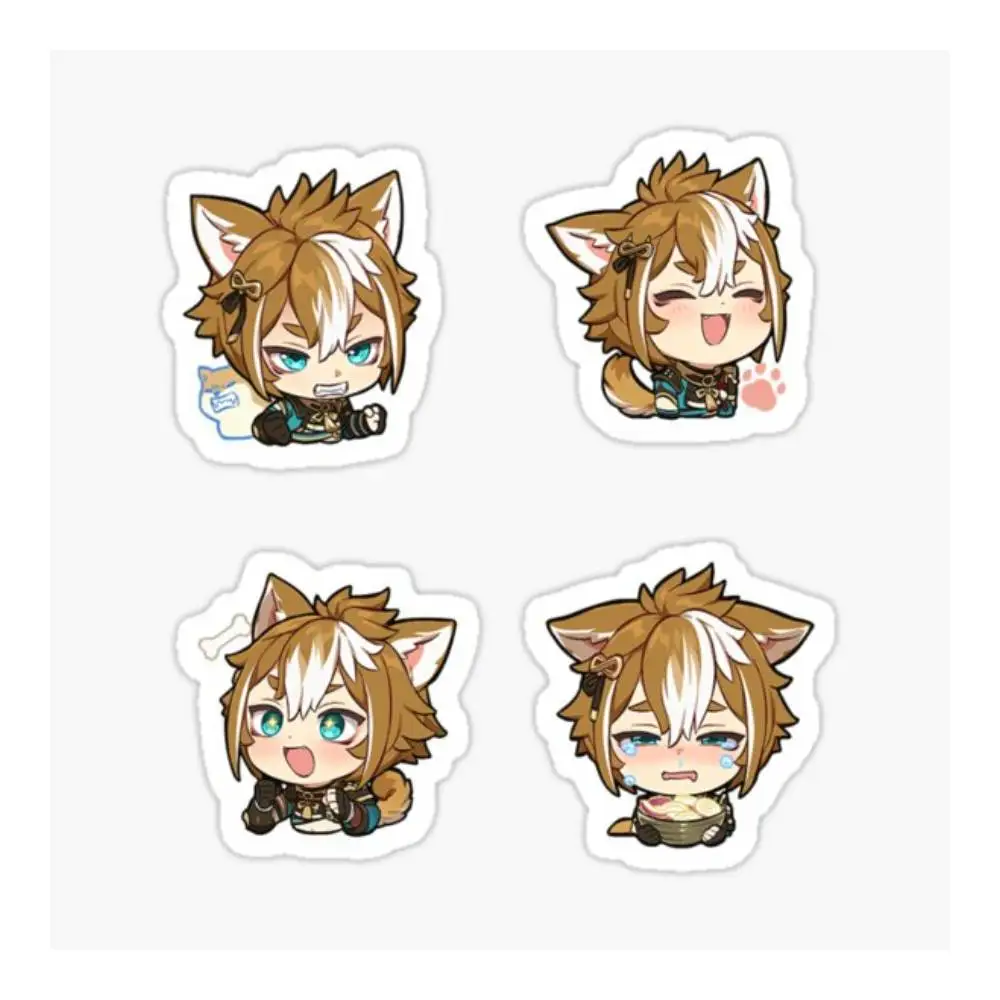 Chibi Gorou Genshin Impact Gorou Chibi Cute Pack Sticker Ersonality Decoration Car Electric Car Helmet Rear Windshield Body