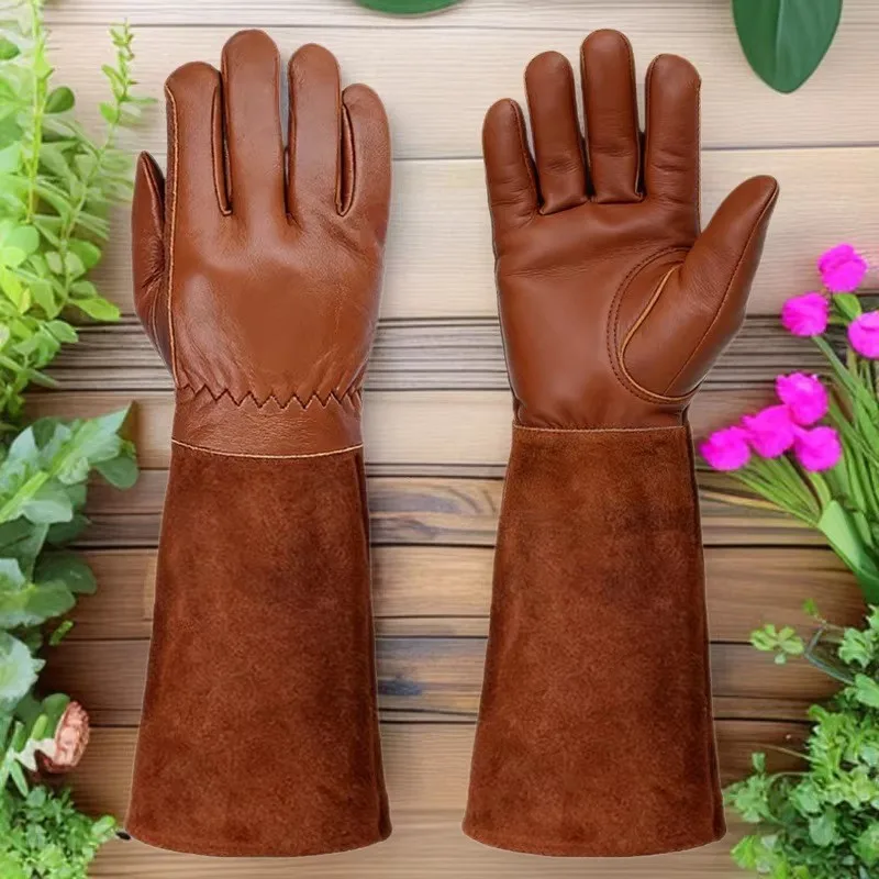 Thorn Proof Gardening Gloves for Women Long Gloves Men's Rose Pruning Garden with Touch Screen Breathable Work Gloves
