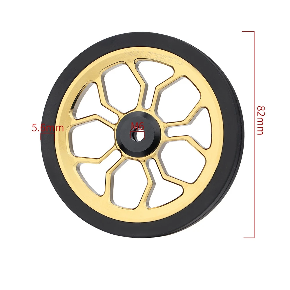 LP Litepro Leggero 82mm Easywheel per bici pieghevole Brompton Easy Wheel Ruota di spinta di grandi dimensioni Accessori bici Argento