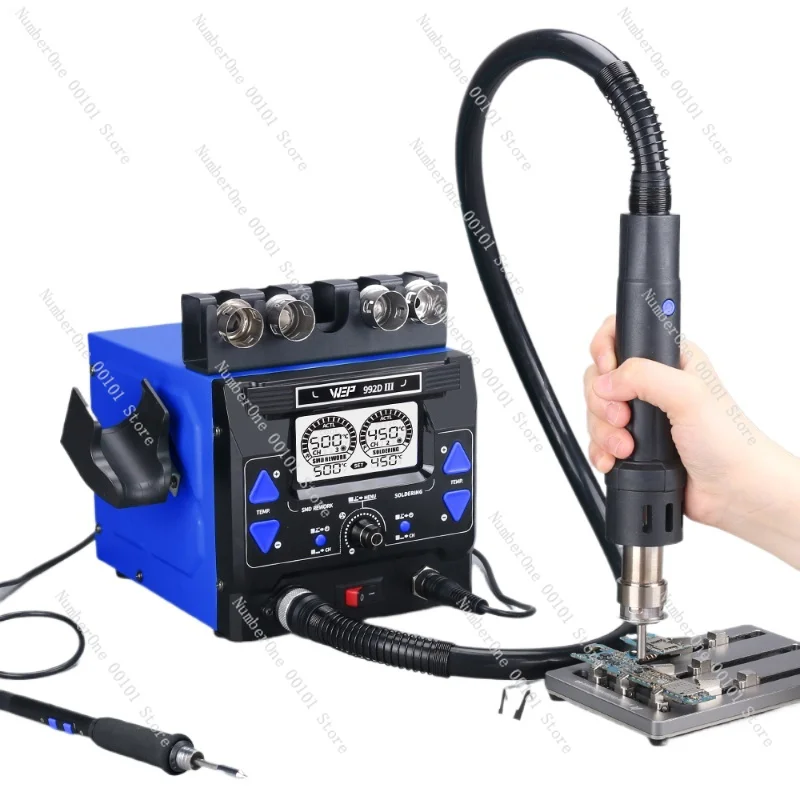 

WEP 2-in-1 992D-III 1100W Hot Air Rework Station Microcomputer Digital Display C245 Soldering Iron Station Welding Repair Tool