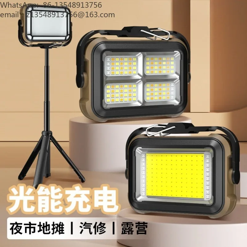 Cross-border new solar work light Type-C charging with hook magnetic suction camping multi-function spotlight work light