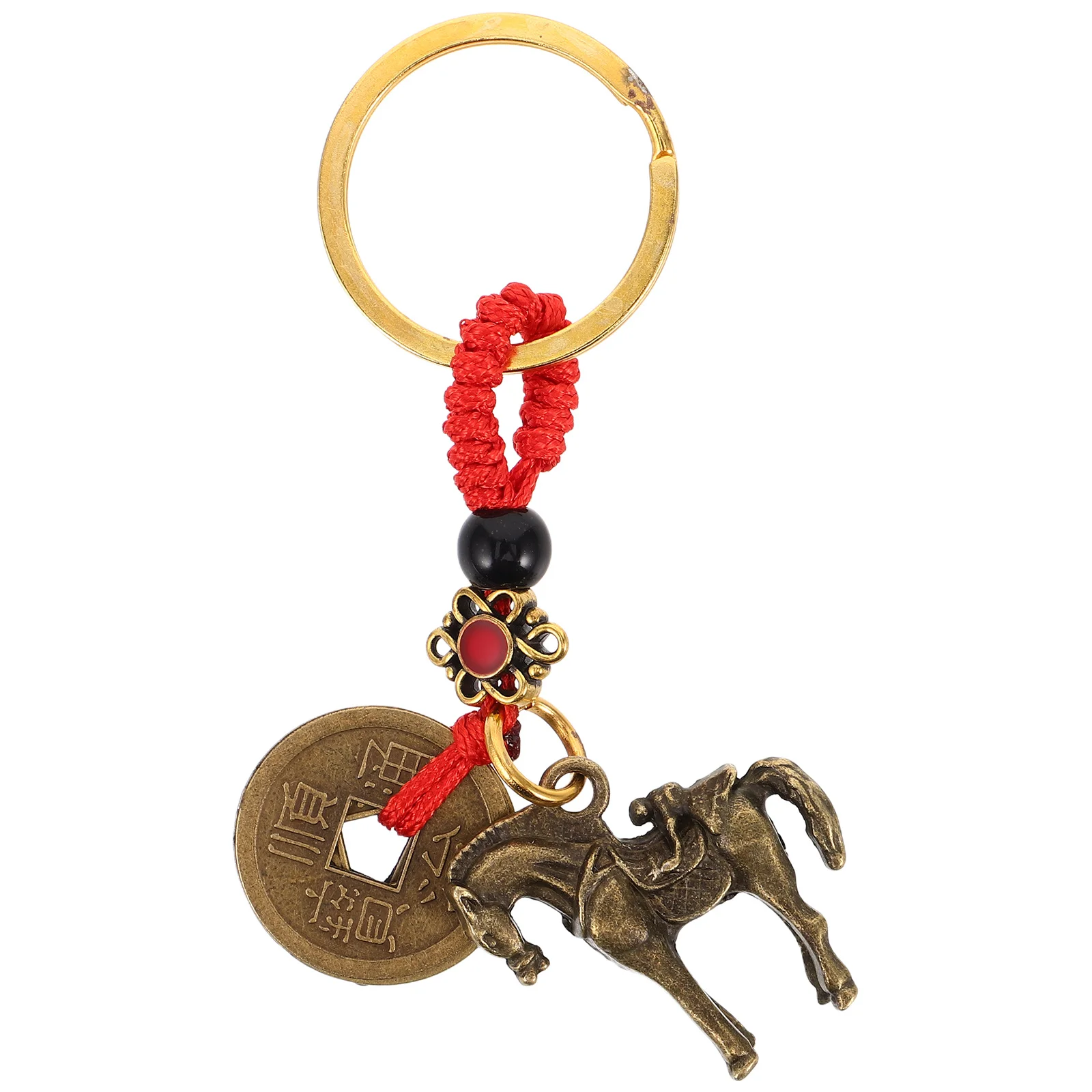 

Brass Car Pendant Feng Shui Horse Lucky Charm For Car Mirror Hanging Decor Chinese Style Attract Wealth