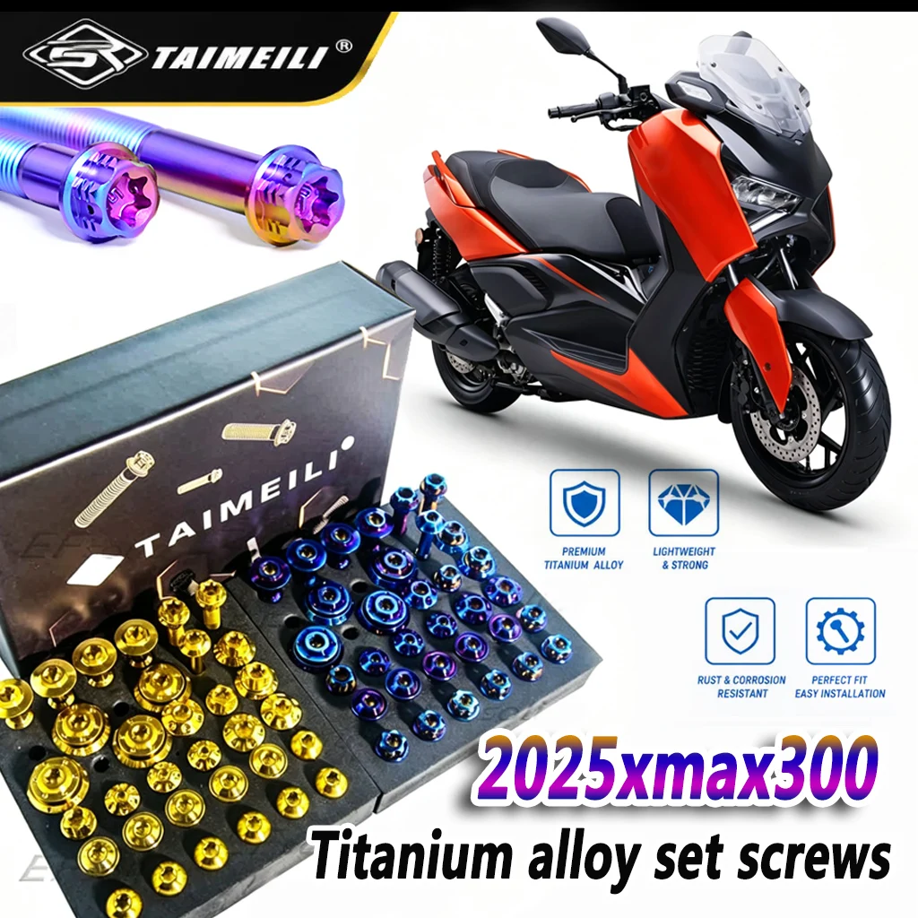 TAIMEILI titanium motorcycle alloy bolts are suitable for 2025 Yamaha XMAX300 lightweight modification corrosion resistance N0.1