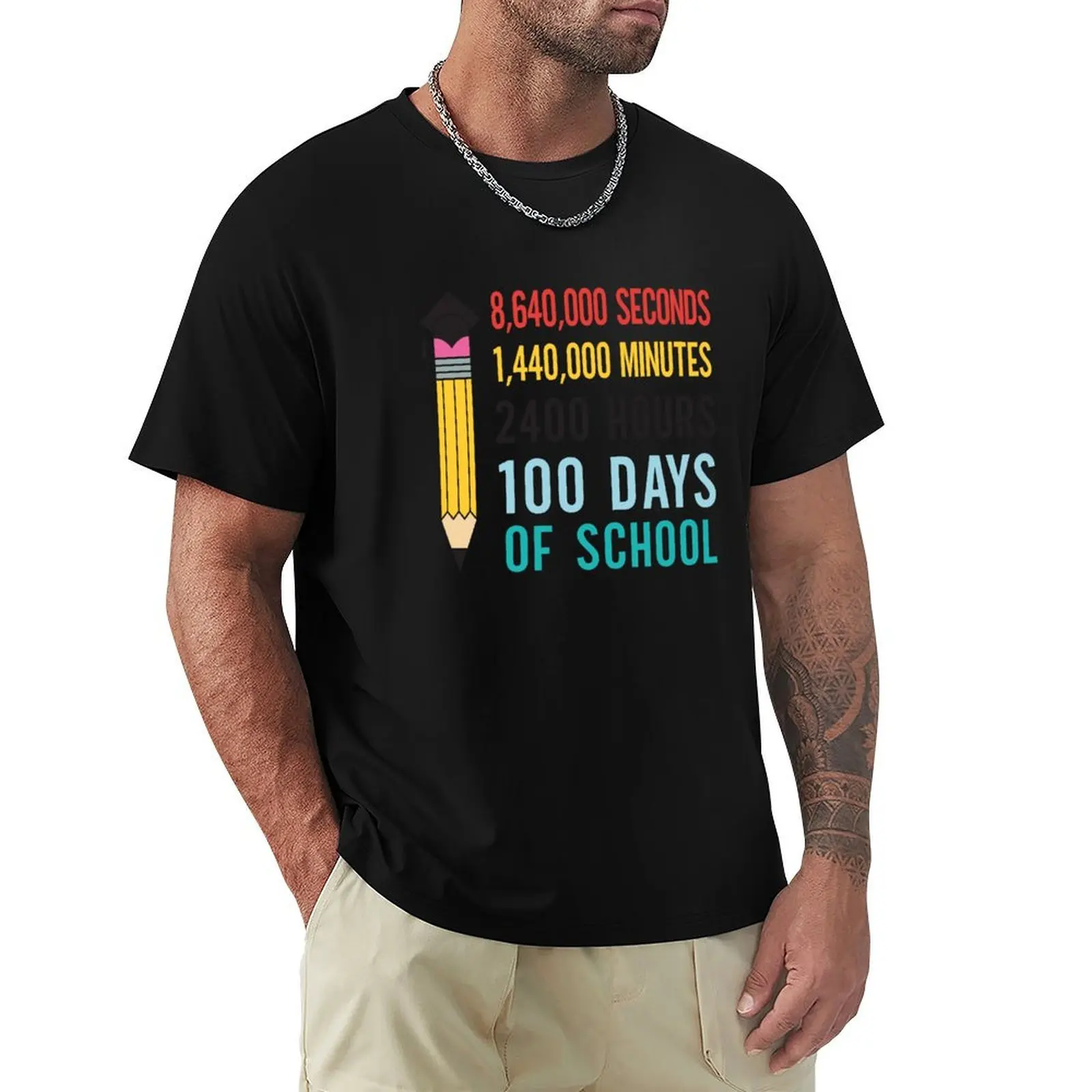 

Happy 100 days of school for teacher or kids Happy 100th Day of School Gifts T-Shirt Holiday Simple Tee Shirt