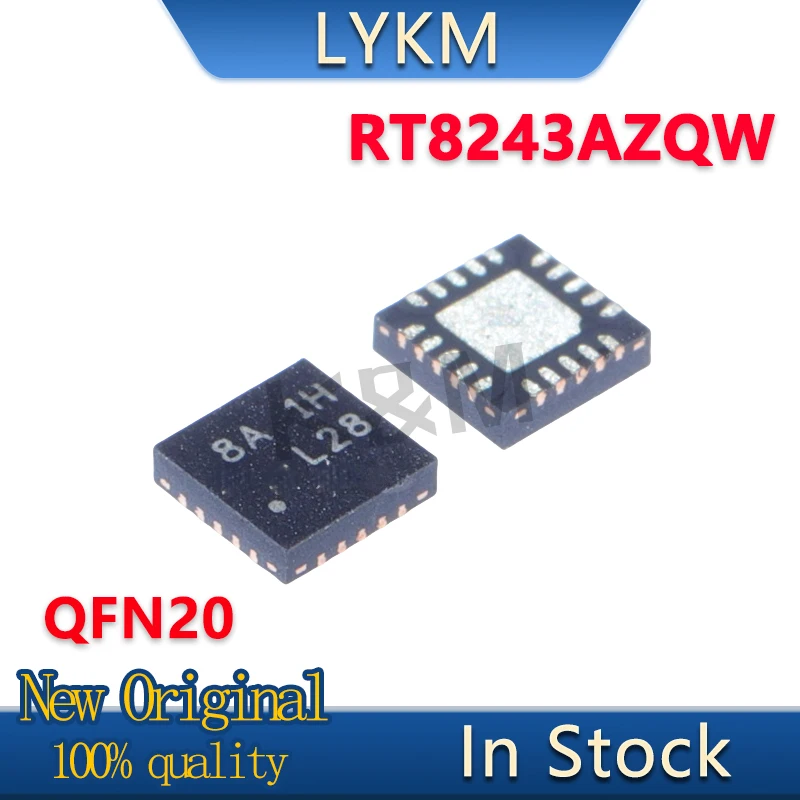 5/PCS New RT8243A RT8243AZQW (8A EE,8A EF,8A EC...) QFN-20 Power management chip In Stock
