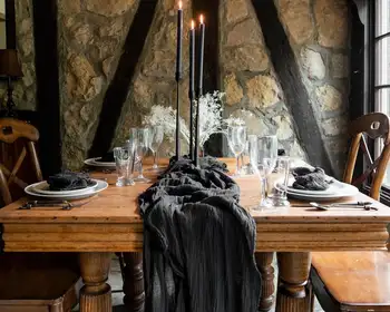 8 best sales Cheesecloth table runner - №8