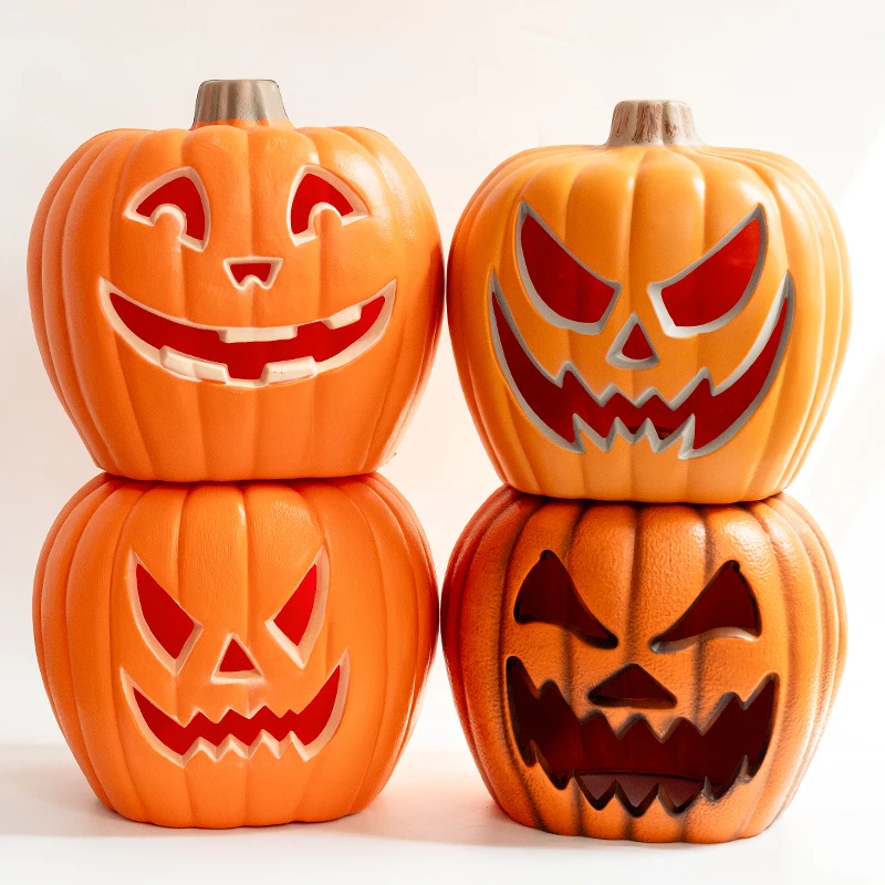 

Pumpkin Lanterns Halloween Ornaments Hollow Glowing Big Pumpkin Props Theme Park