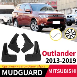 Mud Flaps For Mitsubishi Outlander 2013-2019 Set Mudguards Splash Guard Fender Car Accessories Front Rear Wheels 4PCS