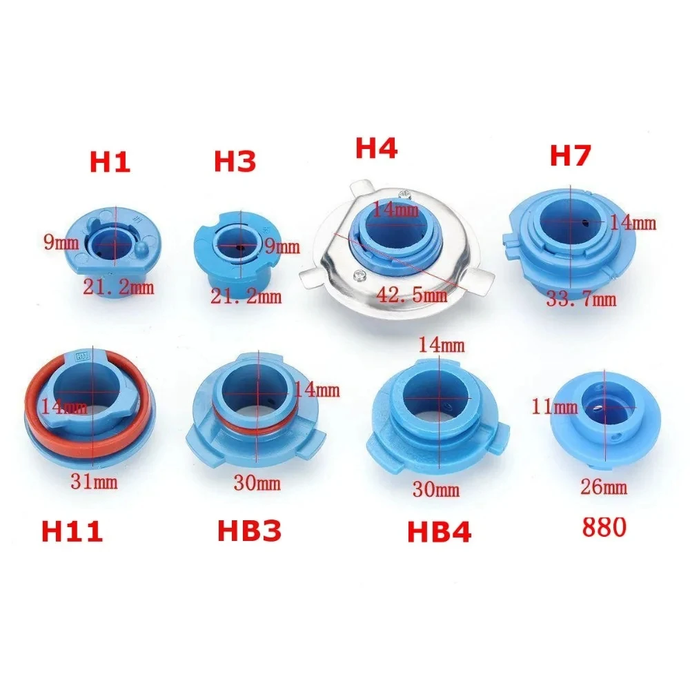 2pcs Car LED Headlight Lamp Bulb Base Adapter Sockets Retainer Holder 880 / 9006-HB4 / 9005-HB3 / H11 / H7 / H4-HB2 / H3 / H1