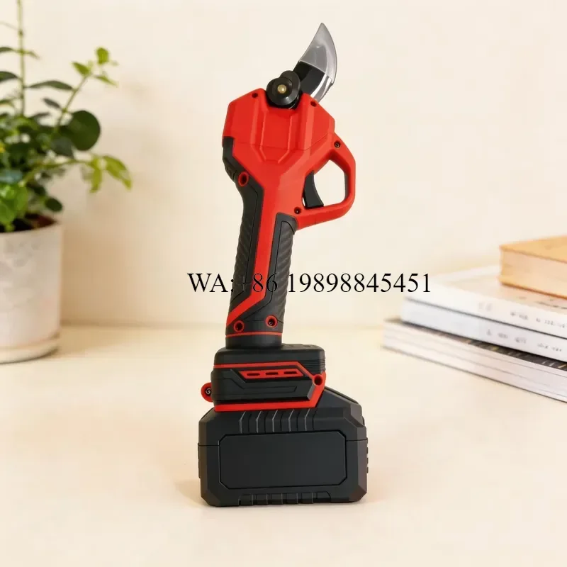 WMWMNU 36V Cordless Industrial Grade Pruning Shears with Rubber Handle HSS Blade 2-Speed High Power for Garden Wood Trimming