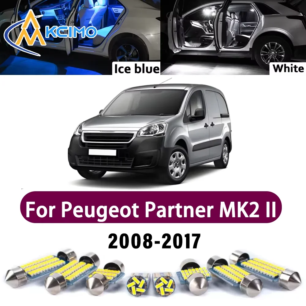 New Canbus Number Plate Bulb For Peugeot Partner MK2 II 2008-2017 Interior Reading Bright Premium Error-Free Mirror Safer Lights