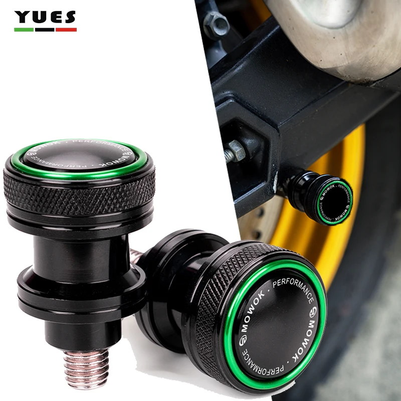 עבור Kawasaki z750 vulcanis 650 z750s נינג 'ה 250 300 zx6r zx10r zx12r zx14r אביזרים אופנוע m10 לעמוד swingarm מחוון spool המחוון