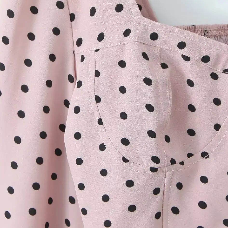 JNLEAOG Autumn New Women's Casual Faion Bubble Sve Square Collar Fibone Versatile ort Top Polyester Fiber Long Sve