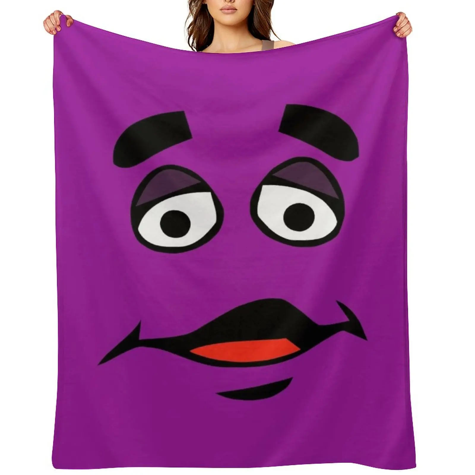 

Grimace Cartoon Design - Transparent Background Throw Blanket Furrys Luxury Thicken Multi-Purpose Custom Blankets