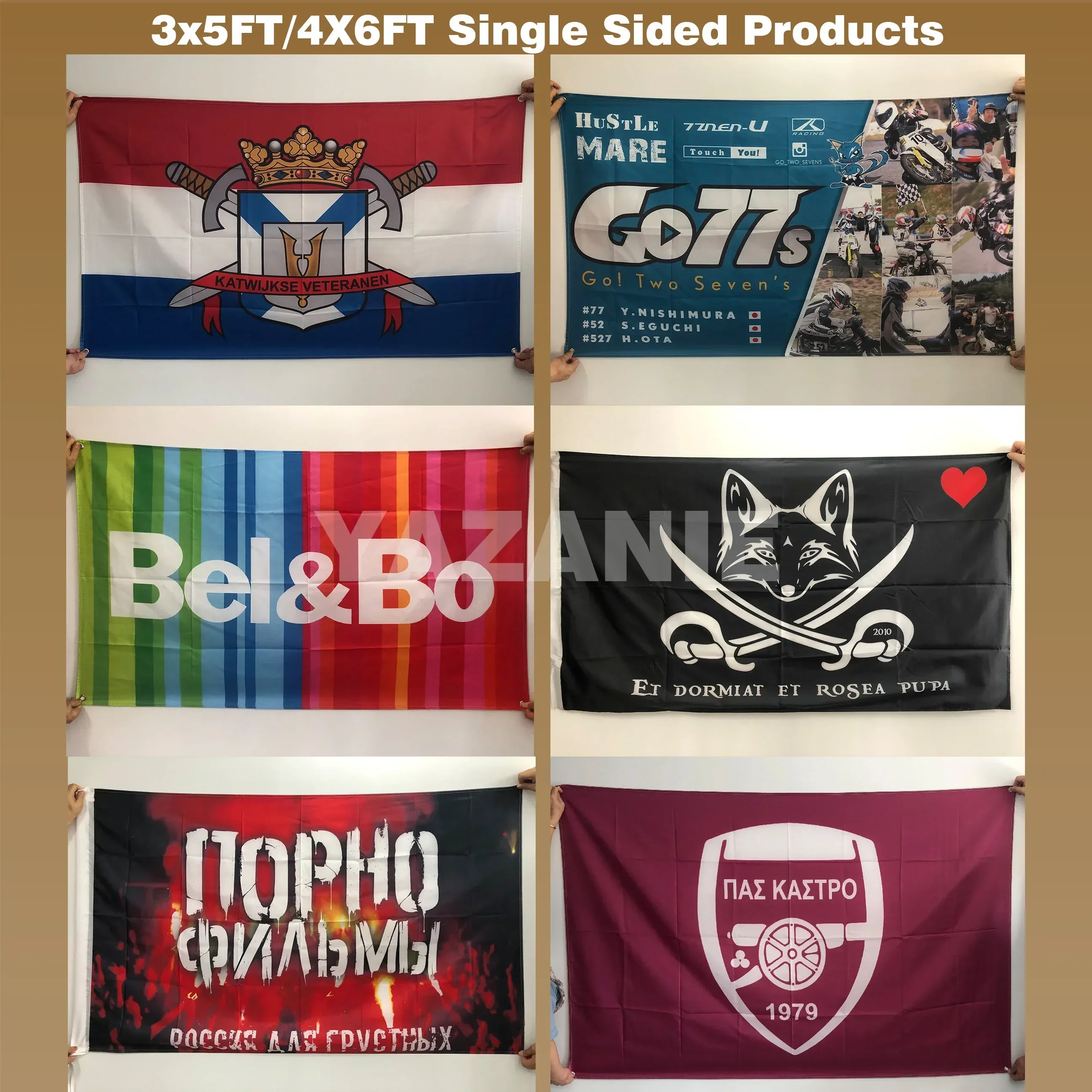 3x5ft 4x6ft 5x8ft Customized Flags Personalize Print Your Own Logo/Design/Words/Text Single Double Sided Brass Grommets Banners