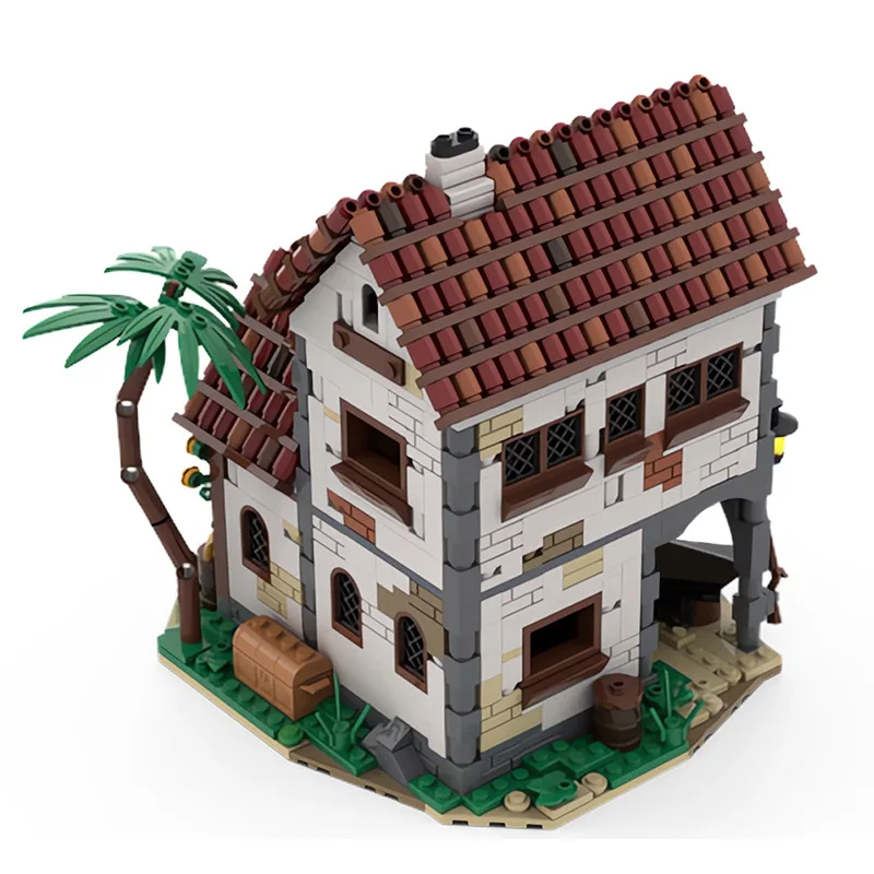 MOC-124328 Pirates Blacksmith‘s House Building Block Set Eldorado Fortress-Empire Pirate Castle Model DIY Kids Puzzle Toys Gift