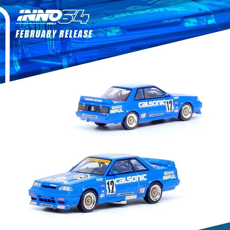 Inno 1:64 Nissan skyline GTS-R (r31) #12 calsonic jtcc 1987 diecast model toys