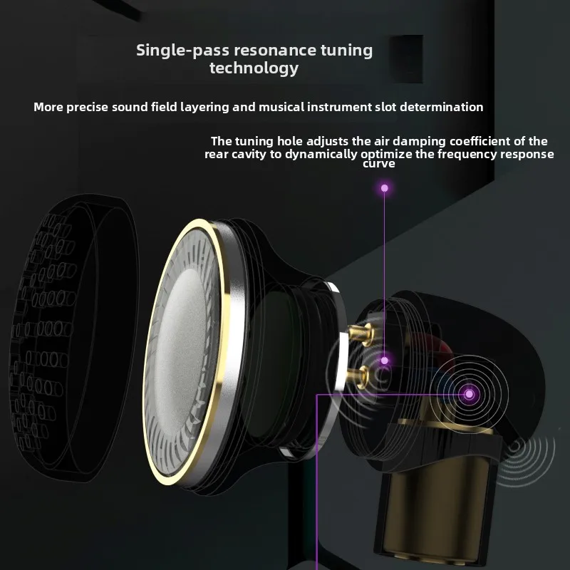 Smabat M3 14.2mm LCP Driver dinamico Auricolare a testa piatta Hifi Wired Bass Music Auricolari in metallo MMCX staccabile