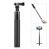 PULUZ 150cm/110cm/70cm Metal Selfie Stick Monopod with Invisible Adapter Base & Screw For Insta360 One RS / X2 / X3/X4