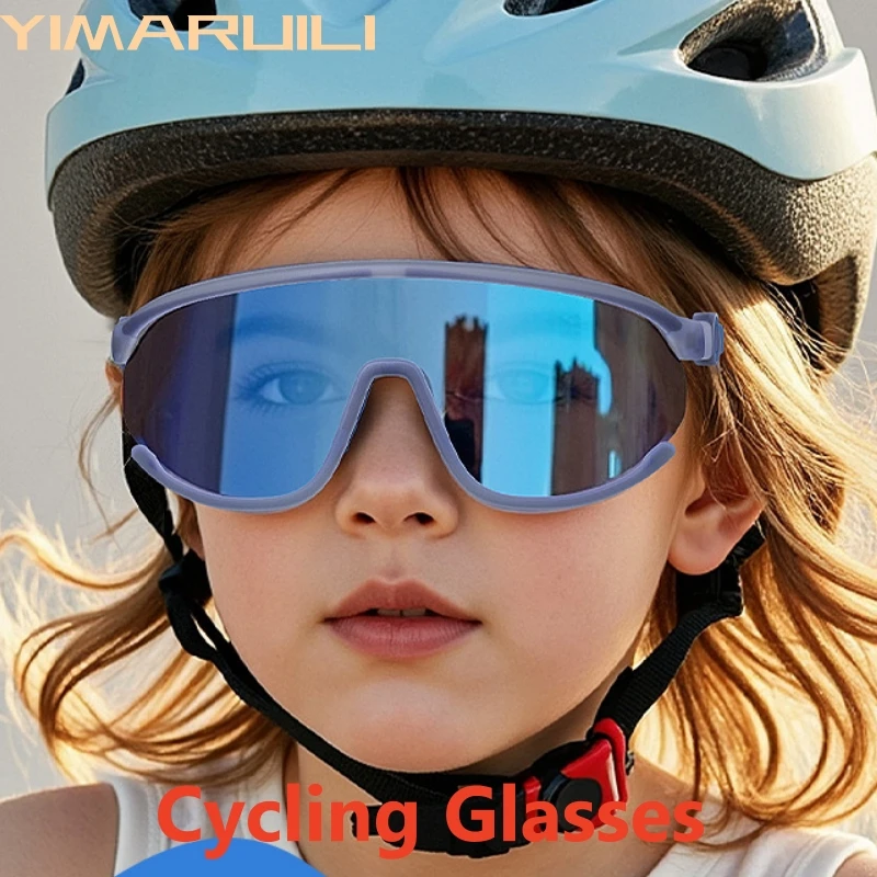YIMARUILI 2025 New Kids Outdoor Cycling Sunglasses Sports Colorful Glasses Children's Fashion Trend Boys and Dirls Eyeglasses KB