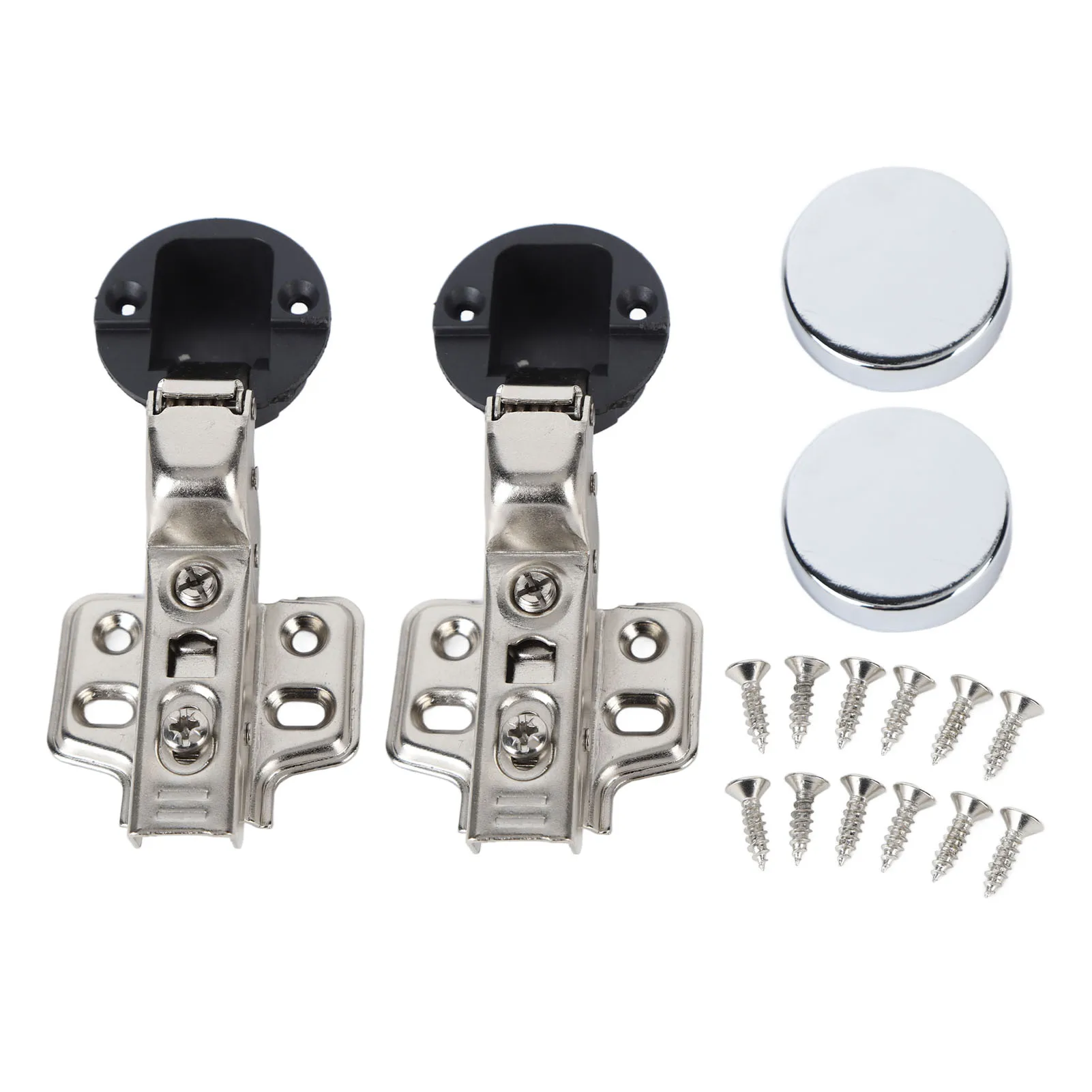 2Set Rvs 201 Kast Glazen Deur Scharnier 35 Cup Glazen Deur Demping Buffer Scharnier
