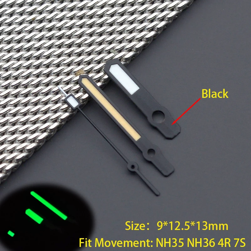 Relógio mãos com super c3 luminoso para skx007 nh35/nh36 4r36 7s26 movimento atum enlatado relógio acessórios de reparo modificado adaptar