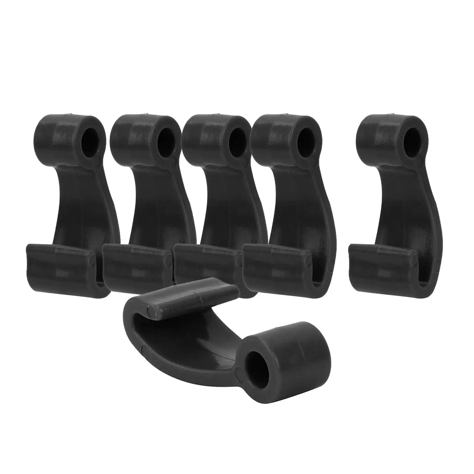 خطاف حاجز قارب كاياك على شكل حرف J من النايلون الأسود للوحة مجداف للرياضات المائية في الزورق #2