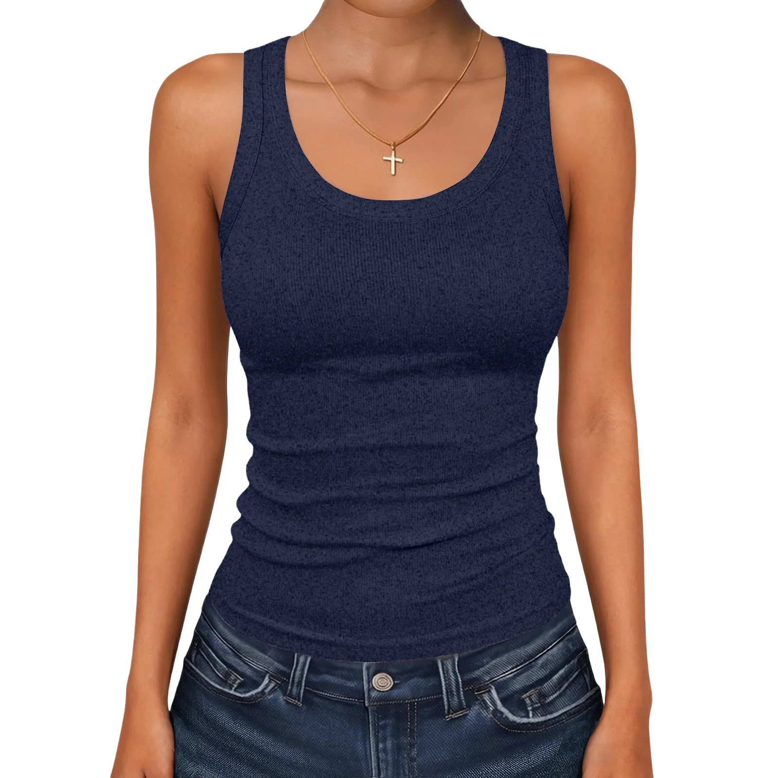 Underlay Beautiful Back Camisole Paired Lady Summer Tight Sport Fitness Yoga Tank Top Solid Versatile Sleeveless Outerwear Shirt